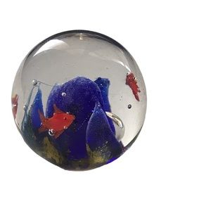 Murano Style Art Glass Blown Glass Paperweight